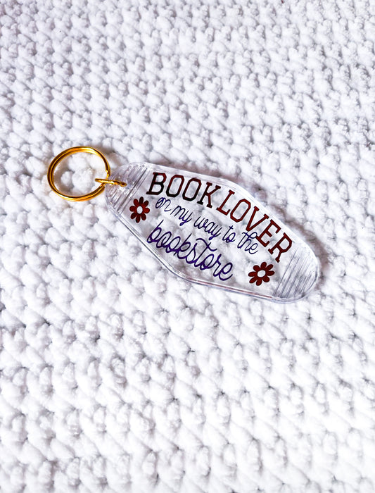 Booklover On My Way To The Bookstore Keychain