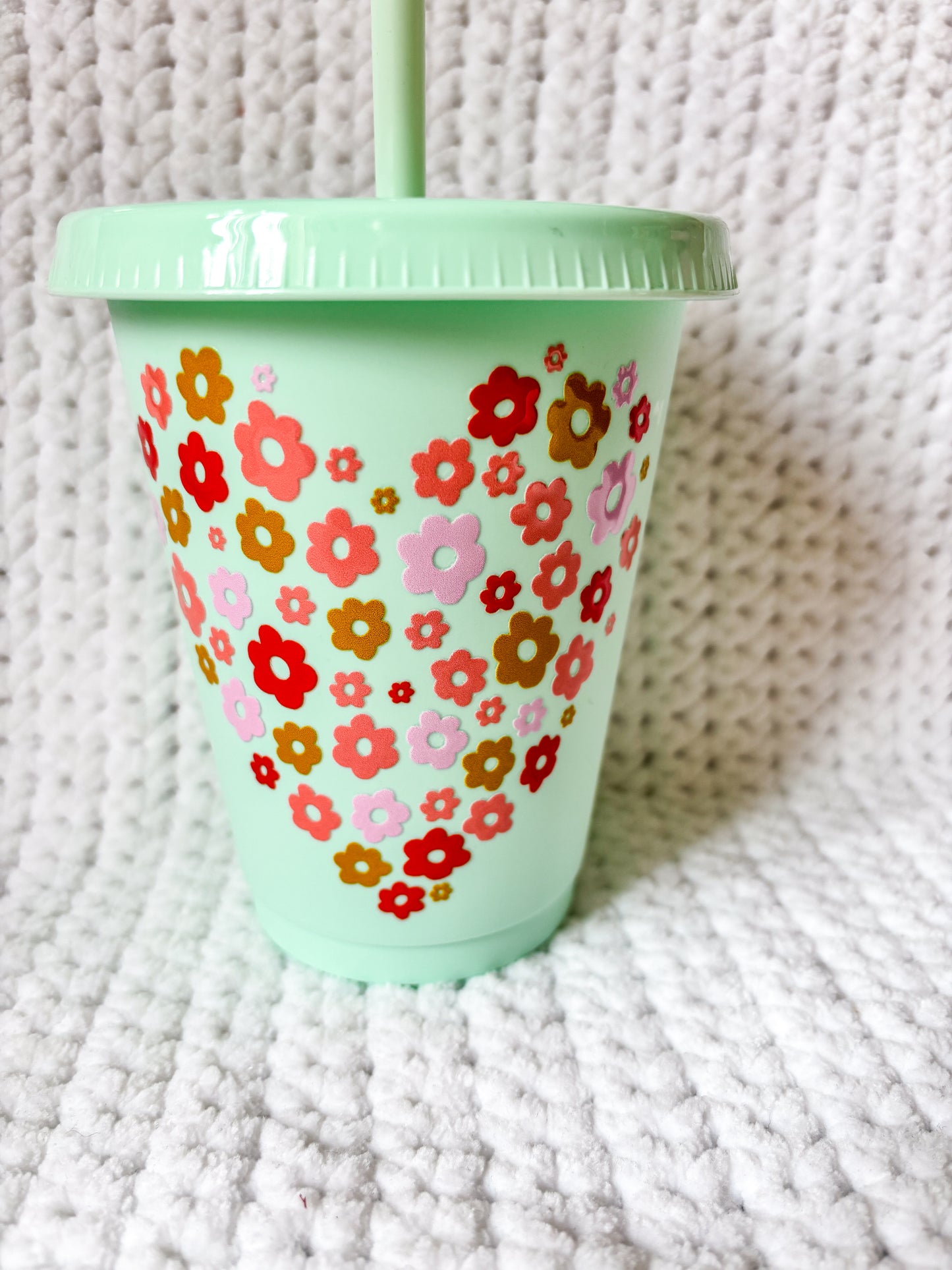 Floral Heart Cold Cup