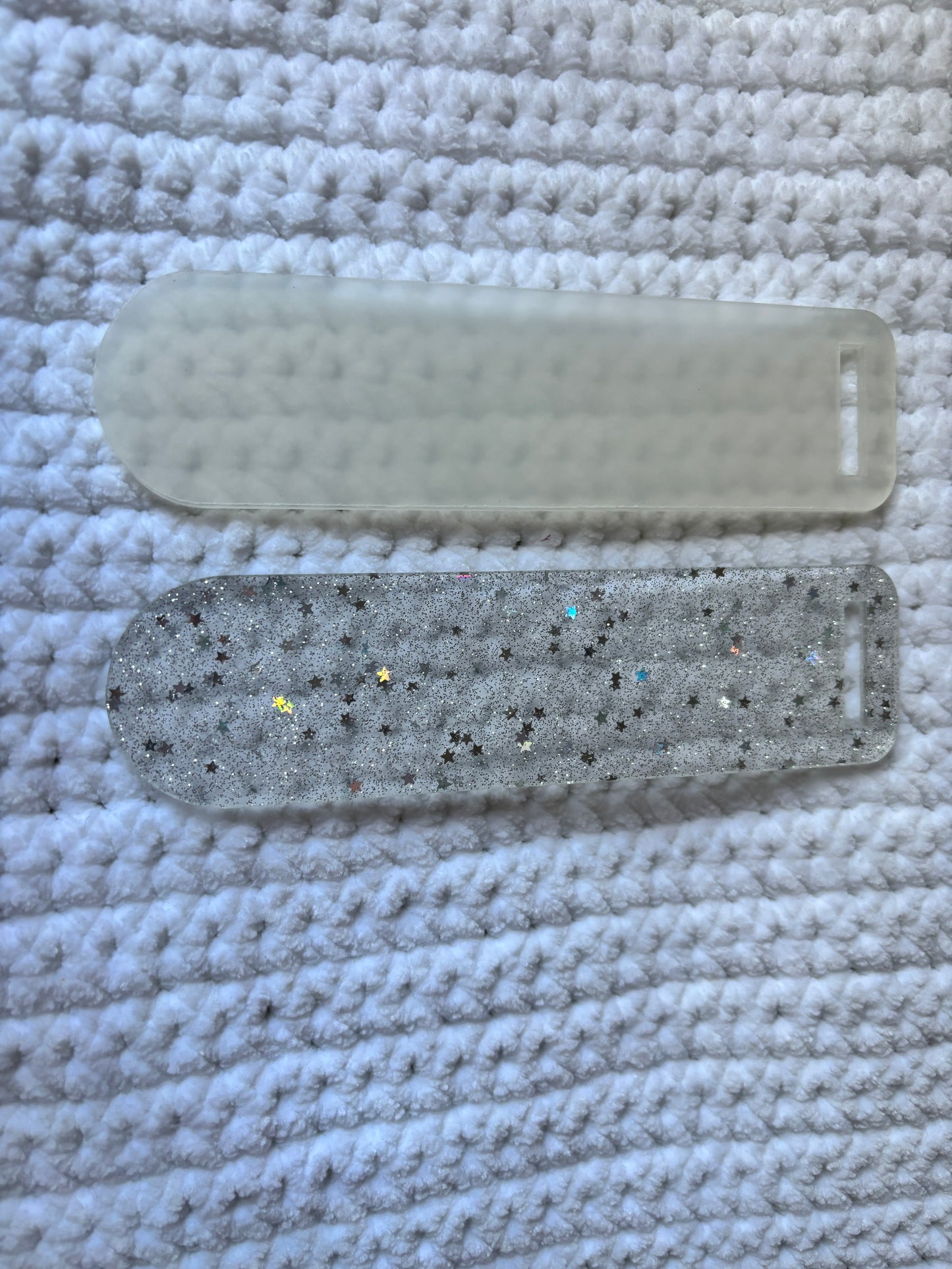 Just one more chapter glitter acrylic bookmark