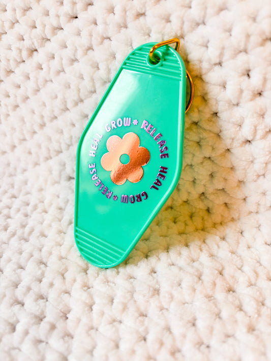 Heal, Grow & Release Keychain