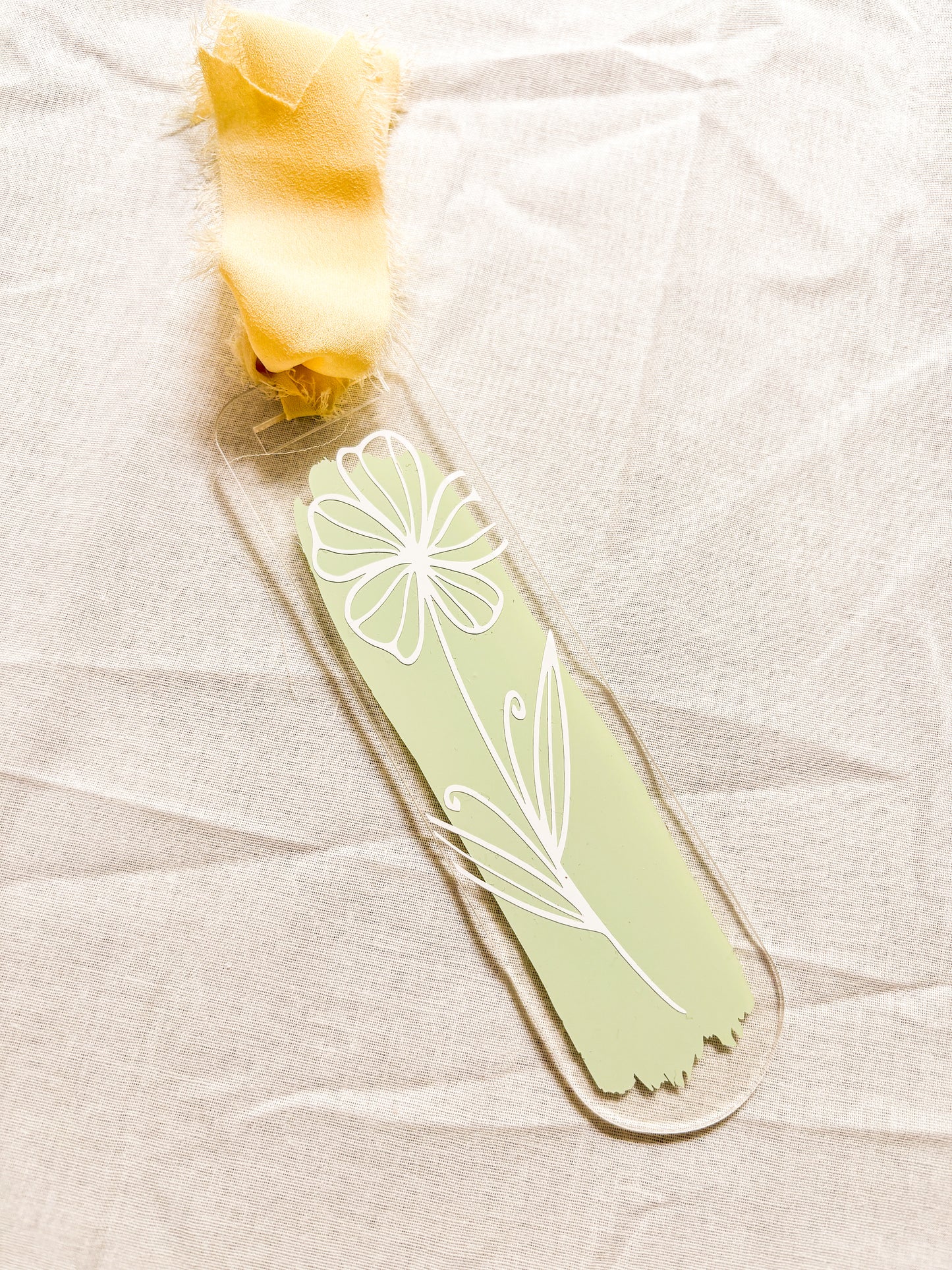 Flower acrylic bookmark